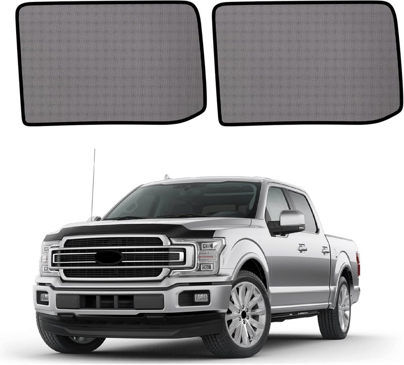KOCZIL 2015-2020 f150 Window Shades - Rear Side Window Sun Shade for Baby, Breathable Mesh Car Privacy Window Covers, UV Protection and Heat Insulation for Road Trips, Napping, Camping (2 PCS) - Image 1